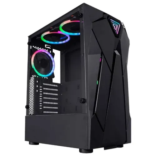 Gabinete Gamer K-Mex Reactor Inifinite I - CG-01KF (CG-XXKF) Com Led Rgb Frontal - WZetta