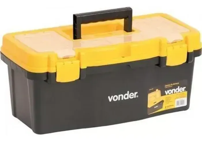 Caixa para ferramentas, plástica, 40,5 cm x 20,0 cm x 18,0 cm, CPV 0405, Vonder