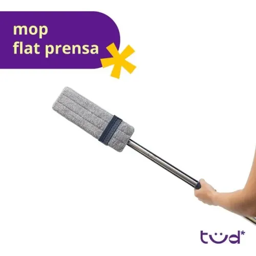 Mop Flat Prensa Microfibra Lava & Seca - TUD Atacado: R$ 22,47 | Varejo: R$ 20,90