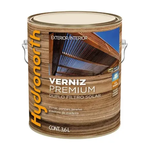 Verniz Premium Brilhante Hydronorth Imbuia Galao 3,6 L