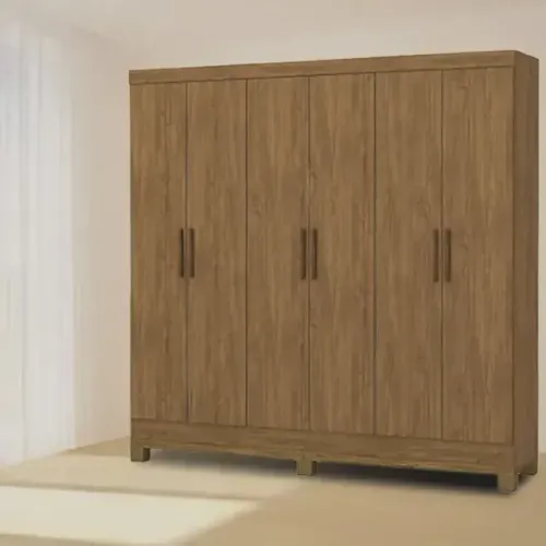Guarda Roupa Reis Casal 6 Portas 2 Gavetas 