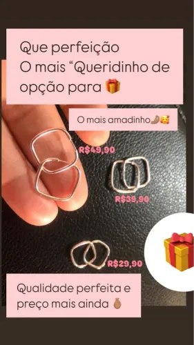 Brincos em Prata925 legítimo Argolas Quadradas