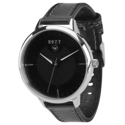 Roxy Avenue Leather Paint It Black Watch Relógio Analógico Couro Preto Social Surfe Casual