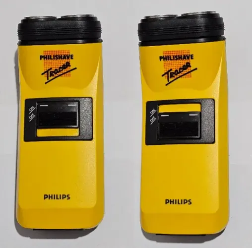 Barbeador Philishave Tracer HP 1622, amarelho olimpia, funcionando
