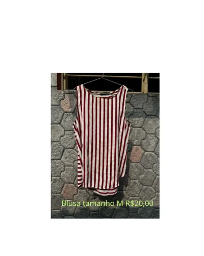 Blusa listrada tamanho M, e outras roupas a venda 