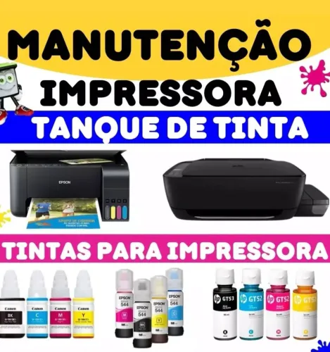 Tintas e manutenção em impressoras