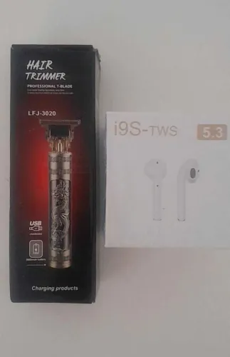 Fone sem fio e Barbeador Portátil 