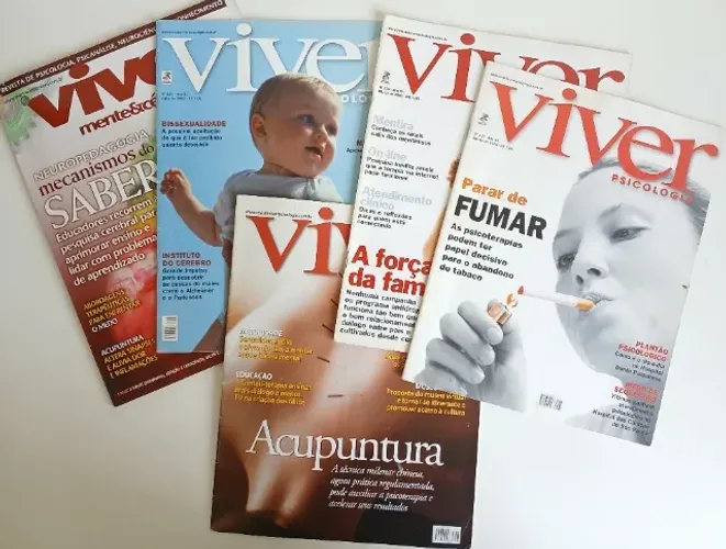 Kit 5 Revistas de Psicologia - Viver: Mente & Cérebro Saúde Mental Bem-Estar Neurociência
