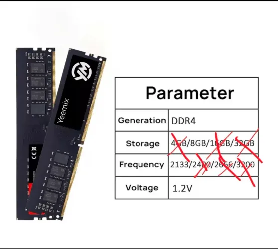 Memória RAM 8gb DDR4 2133mhz mougol