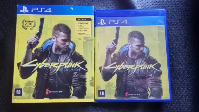Jogo Cyberpunk 2077 Completo com Luva PS4 Mídia Física Original Excelente Estado