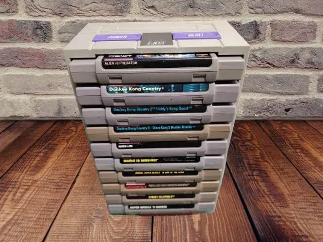 Suporte Para Cartuchos de Super Nintendo (Estilo Console)