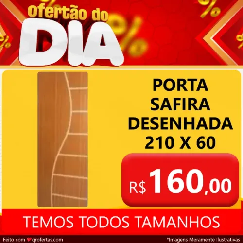 PORTA DESENHADA SAFIRA 210 X 60/70/80 ( TEMOS TODOS TAMAMHOS )