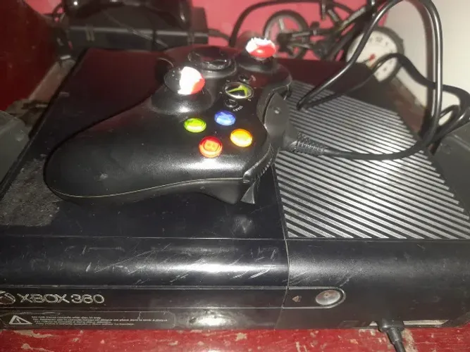 console xbox 360 jtag desbloqueado kinect e hd externo 1 tera  vendo ou troco