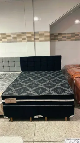 Cama box Queen size menor preço da cidade 