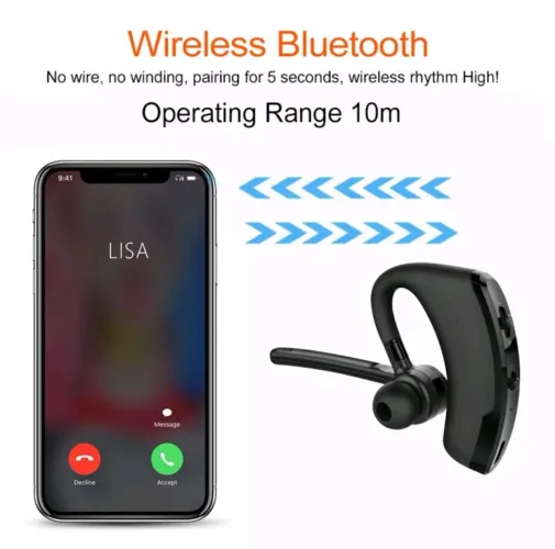 Headset Bluetooth microfone v8