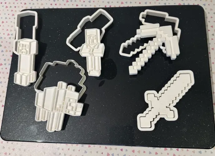 Cortador de Biscoito Minecraft 5 peças