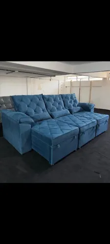 Sofá retrátil e reclinável 3 módulos, Moderno, Lançamento!