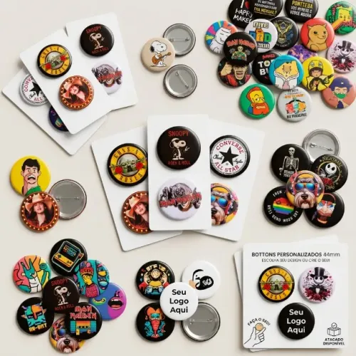 Bottons, Pin e Broche Personalizados | Transforme Sua Ideia em Estilo
