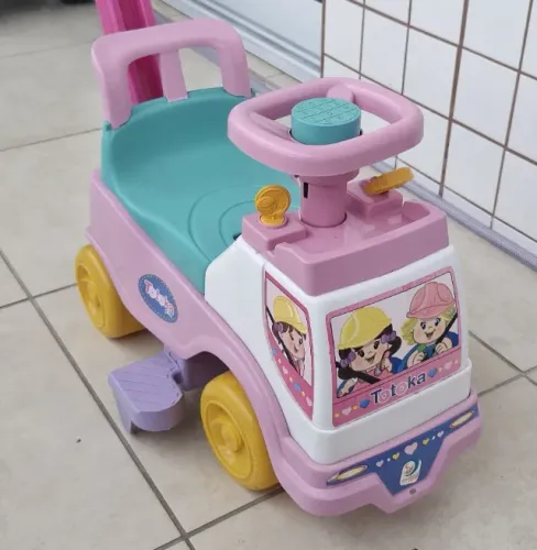 Totoka motoca carrinho de empurrar infantil bebê Plus Com Apoio Menina - Cardoso - 6007