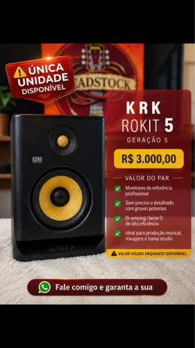 KRK Rokit 5 Geração 5 - Par de Monitores de Referência