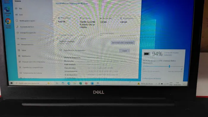 DELL,I5-8265, PLACA DE VIDEO SSD 240G E MEMORIA DE 8G