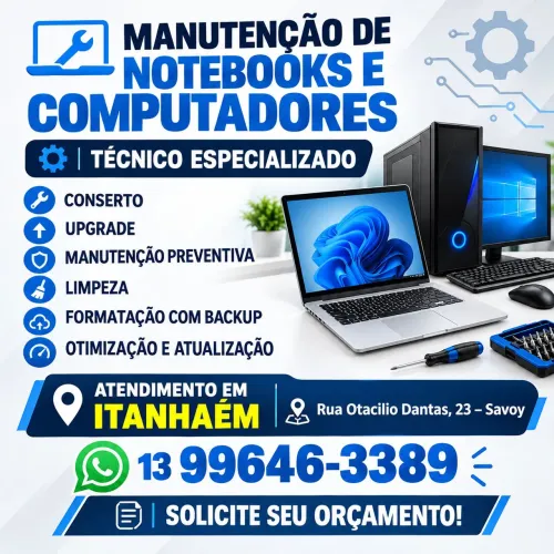 Manutenção de Notebooks e PCs