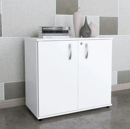 Armário Secretária em MDF branco Novo Fabricação Própria