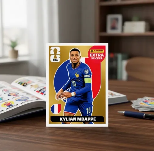 Figurinha Kylian Mbappé legend gold