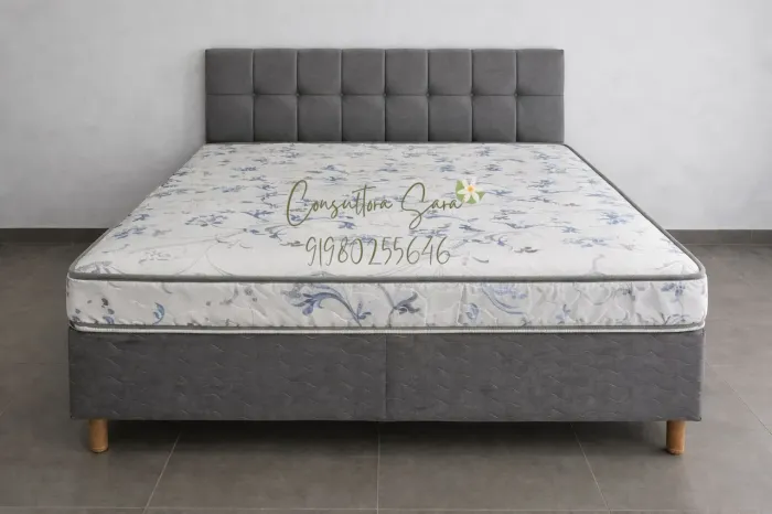 CAMA BOX CASAL BASE+COLCHÃO 