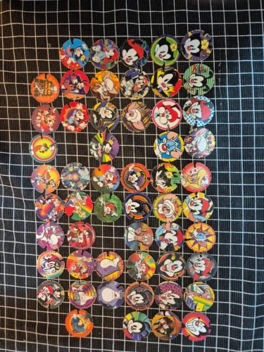 55 Tazos Animaniacs Elma Chips Originais - Coleção Quase Completa - Anos 90