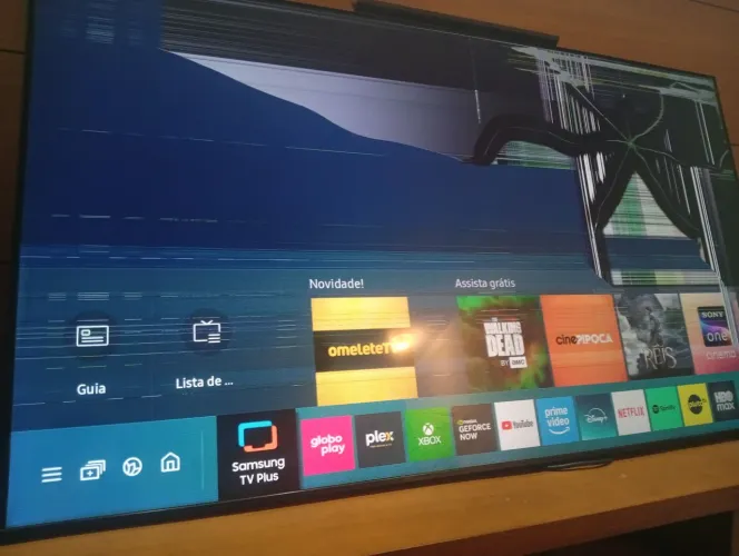 TV Samsung QLED 65" QN65Q70A 120hz - Para Retirada de Peças ou Conserto (Display quebrado)