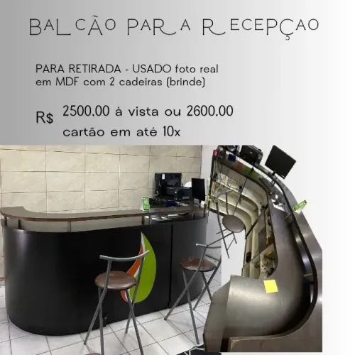 balcão para recepção 