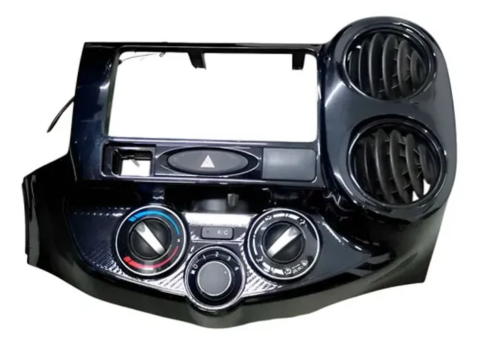 Moldura Comando Ar Rádio Painel Toyota Etios 2013 A 2020 Preto