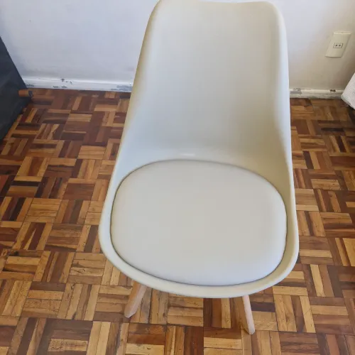 Cadeira Charles Eames Leda Design wood Estofada