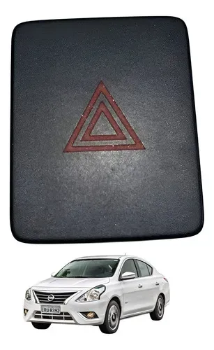 Botão Pisca Alerta Nissan Versa March 2015 A 2020 Preto