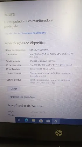 Notebook HP 240 G6 | Intel Core i5 | 16GB DDR4 | SSD 256GB | Excelente Estado