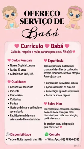 Serviços de babá ? 