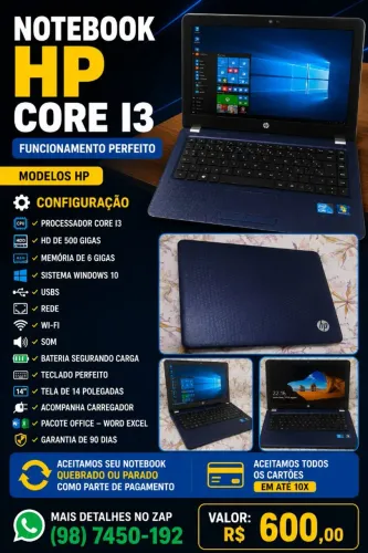 NOTEBOOK HP CORE I3