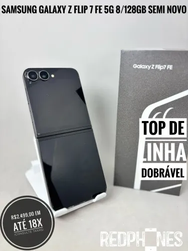 Loja física. Aceitamos trocas em iPhone's ou Android. Samsung Galaxy Z Flip 7 FE 8/128