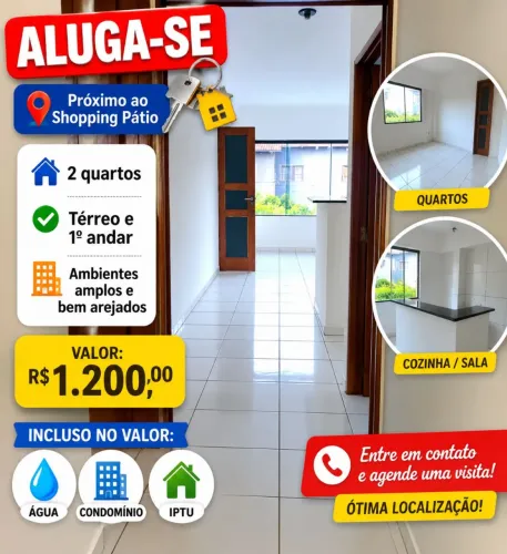 Alugo Apartamento Térreo  Próximo ao Pátio Shopping 