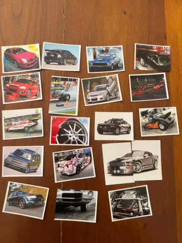 Lote 31 Figurinhas Hot Cars 2006/2008 + 21 Hot Cards Bônus SEM REPETIDAS