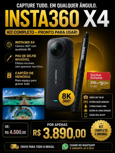 Câmera insta 360x