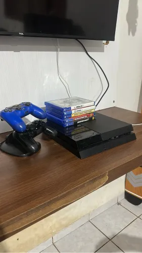 ? PS4 COMPLETO + 2 CONTROLES ORIGINAIS + 5 JOGOS ?
