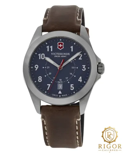 Relógio Suíço Victorinox Heritage Quartz 241964 - Pulseira Couro Marrom