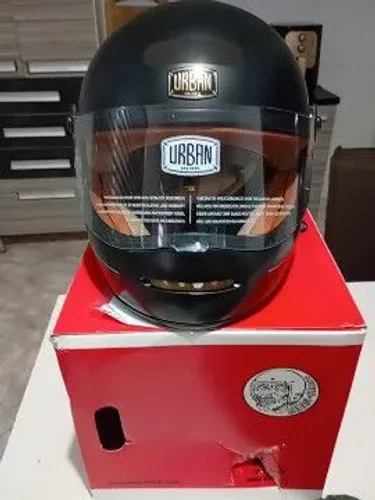 Capacete Moto Urban Bigbore S Matte Black Fechado