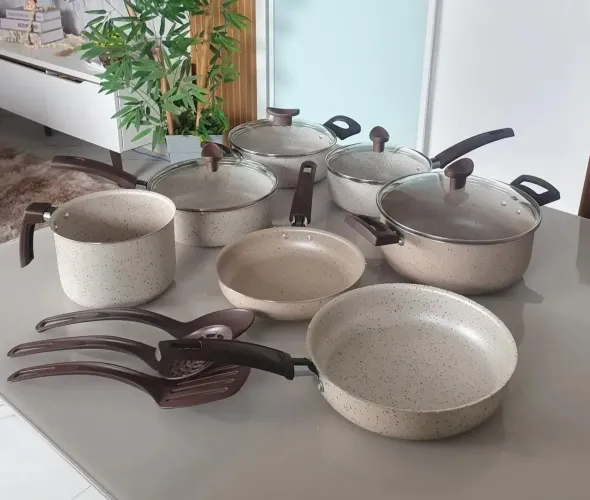 Jogo de panelas 10 peças cappuccino