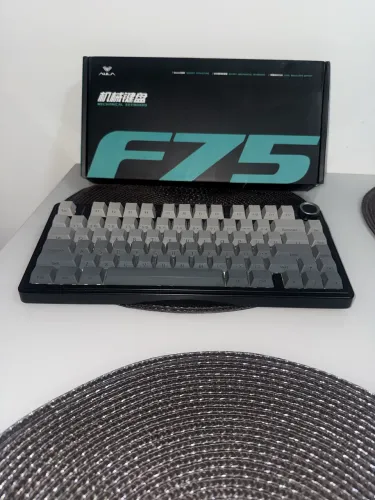Teclado Mecânico AULA F75 Wireless Bluetooth RGB (Completo na Caixa)
