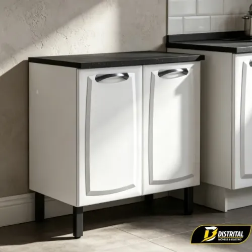 Balcão New Premium de 2 Portas em Aço Novo
