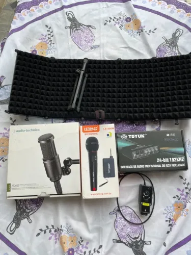Kit Completo para Podcast, Streaming e Gravação Profissional