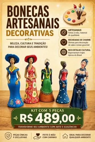 Boneca artesanal decorativa